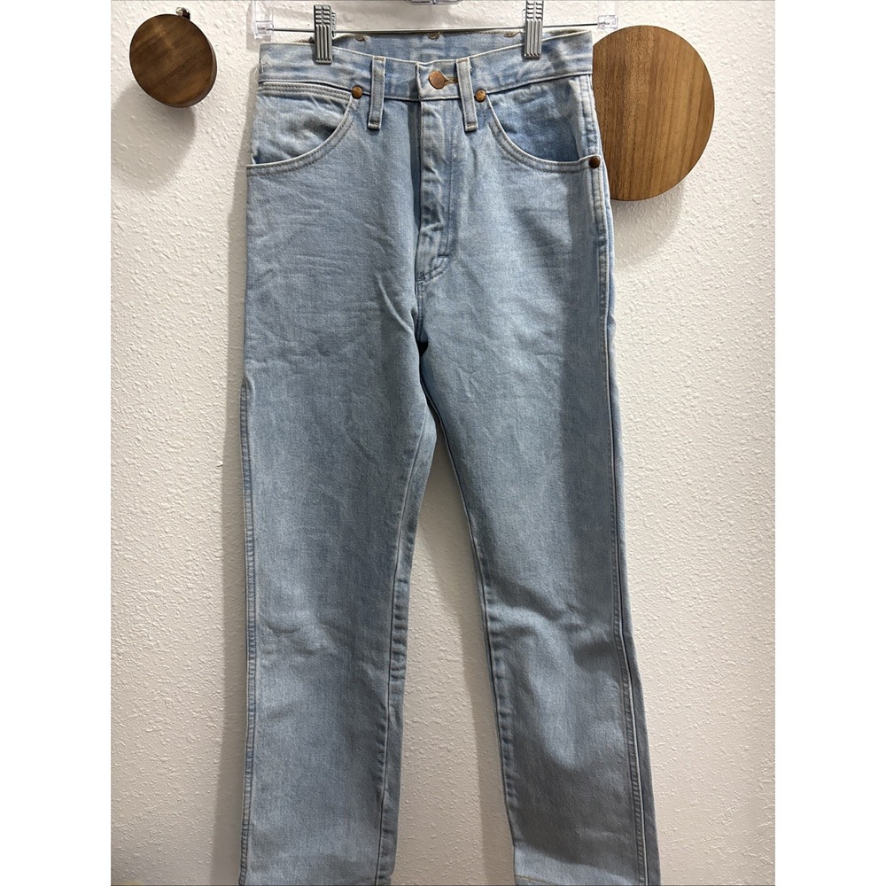 Wrangler Women's Straight Jeans Light Denim Regular Fit Button Zip Pockets 24x28